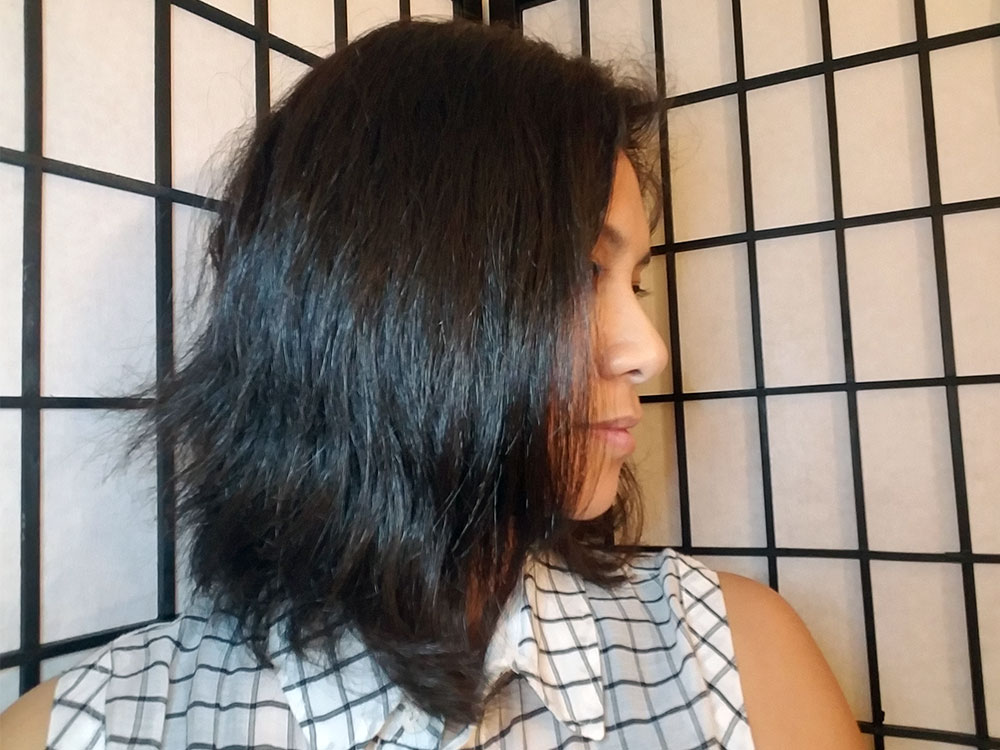 A few weeks after I colored my hair.